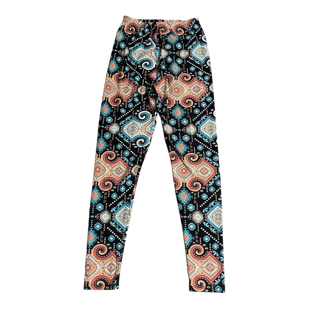 Eevee Boho Leggings One Size Large Fits All Abstract Print Super Soft Stretchy